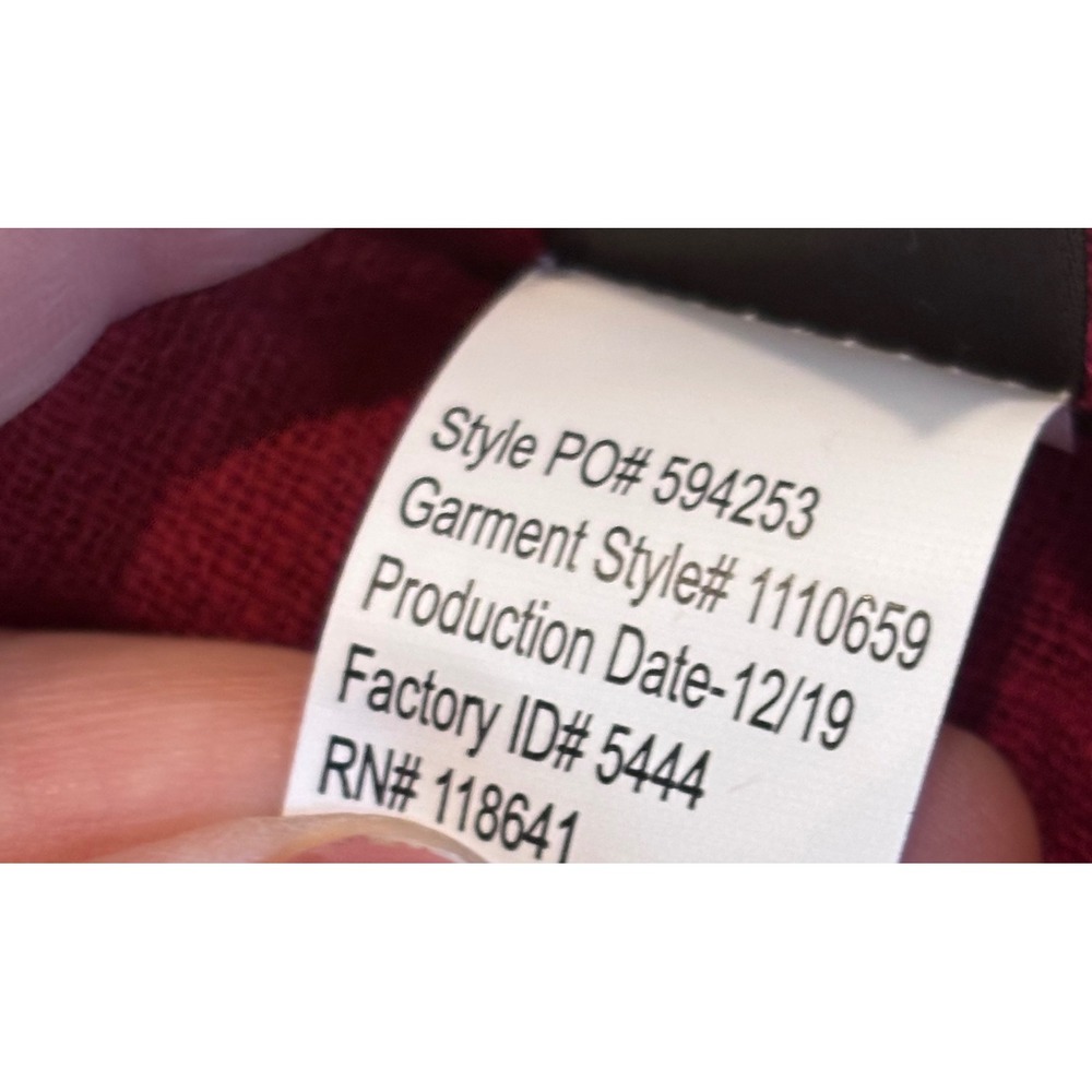 Lane Bryant Womens Plus 14/16 Cotton Ombre Gauze Poncho Top Ruffle Hem Burgundy - Picture 7 of 11
